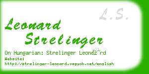 leonard strelinger business card
